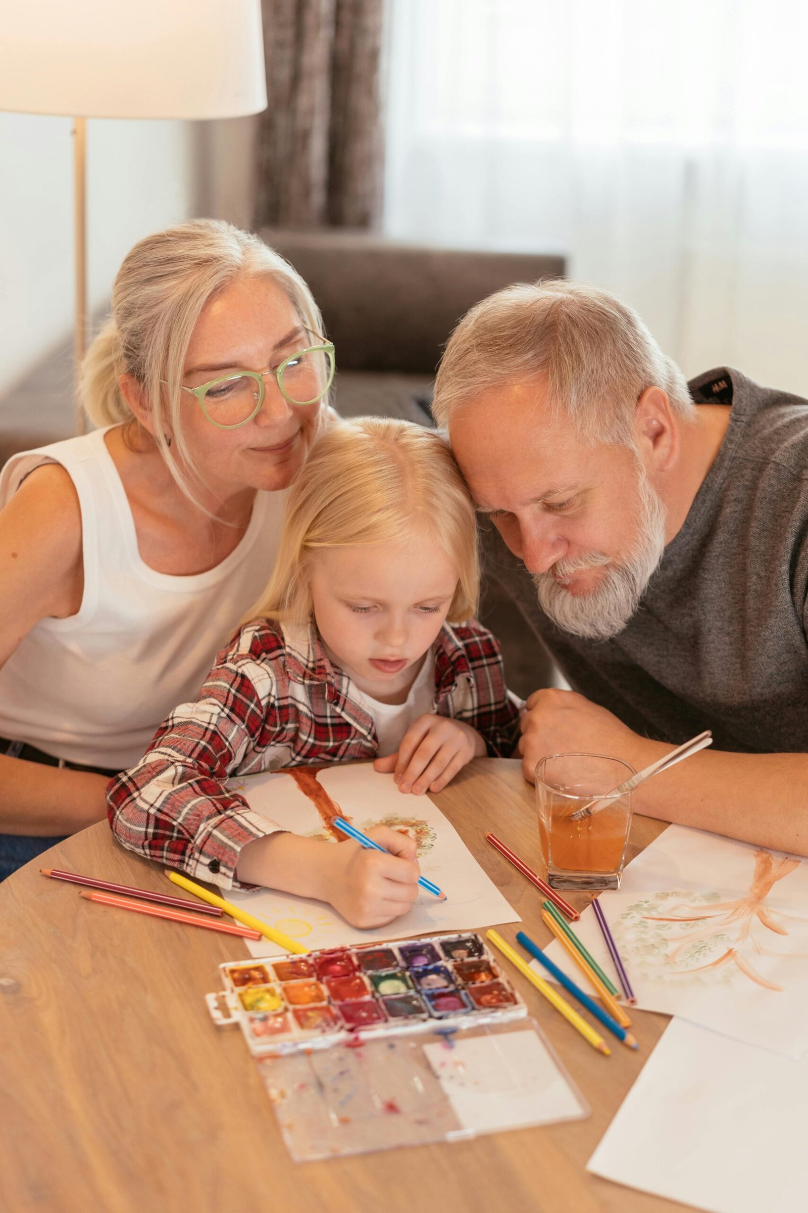 simple parents day card drawing